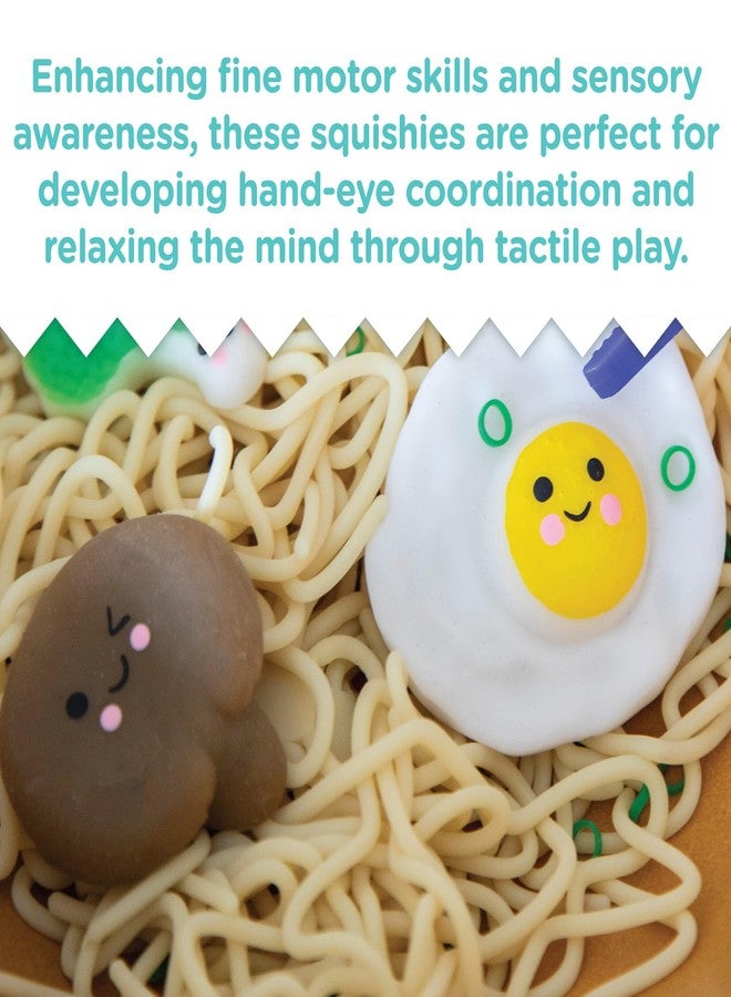 MindWare Foodie Fidgets Ramen Noodles and Toppings Set of Squishy Toys for Kids and Adults - Ages 5 and Up - Image 5